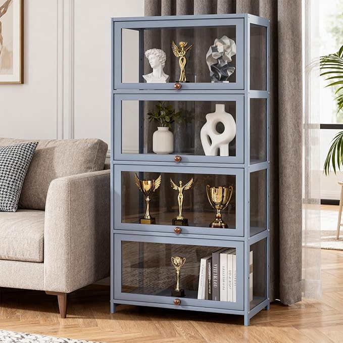 Magshion Display Cabinet, 4-Tier Curio Cabinet - Image 3