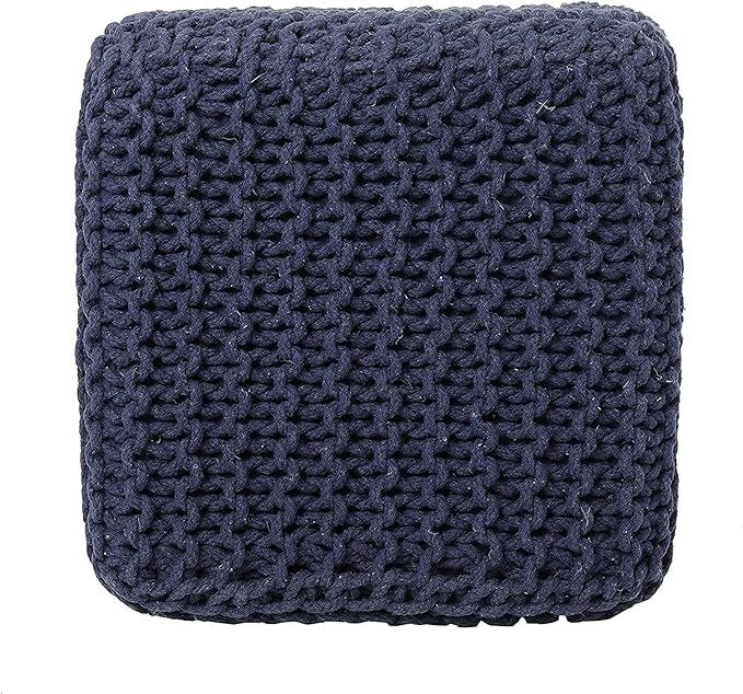 REDEARTH Square Hand Knitted Pouf - Image 4