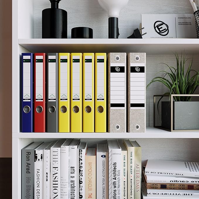 IRONCK Bookshelves and Bookcases Set of 2 Floor Standing 6 Tiers Display - Image 5