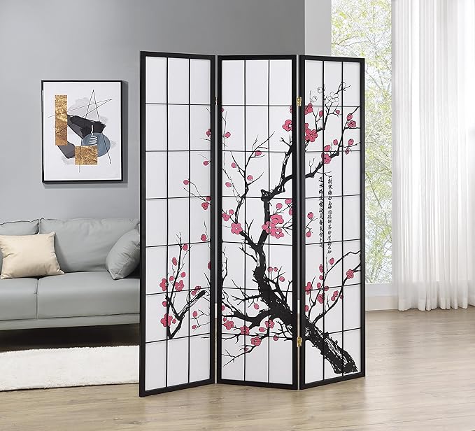 GTU Furniture Japanese Style 3 Panels Wood Shoji Room Divider Screen Oriental by GTUFurniture