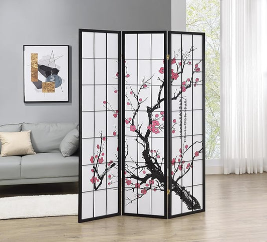GTU Furniture Japanese Style 3 Panels Wood Shoji Room Divider Screen Oriental by GTUFurniture