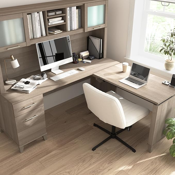Bush Home 72-Inch L-Shaped Sit to Stand Desk - Image 7