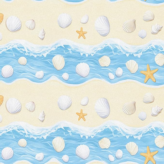 HOMETITUTE Starfish and Seashell Pattern Wallpaper Peel and Stick Self Adhesive - Image 9