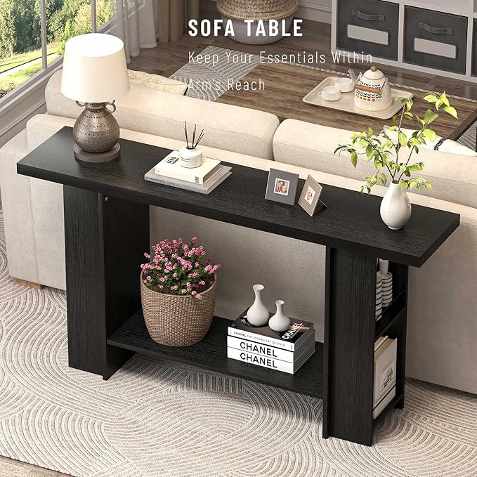 FOLUBAN Black Entryway Table - Image 3