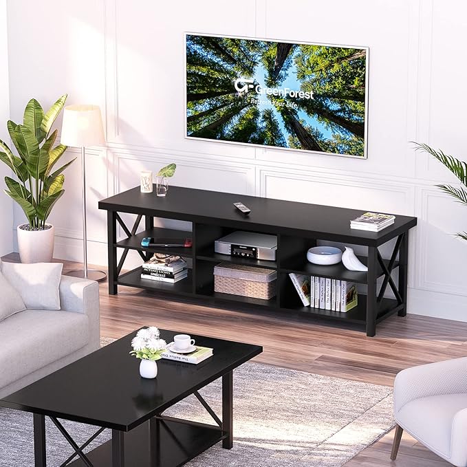 GreenForest TV Stand for TV up to 65 inches, Entertainment Center - Image 8