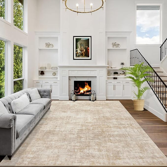 5x7 Area Rugs Washable Rug: Modern Abstract Living Room Rug Soft Anti-Skid Thin by GENTDRIZZ