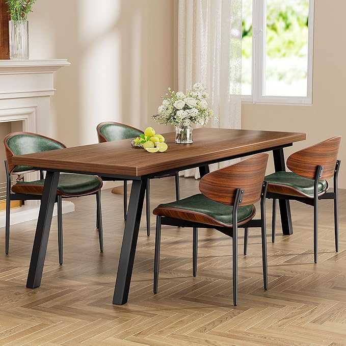 YaFiti Dining Chairs Set of 6, Dining Room and Kitchen Chairs, Mid Century - Image 9