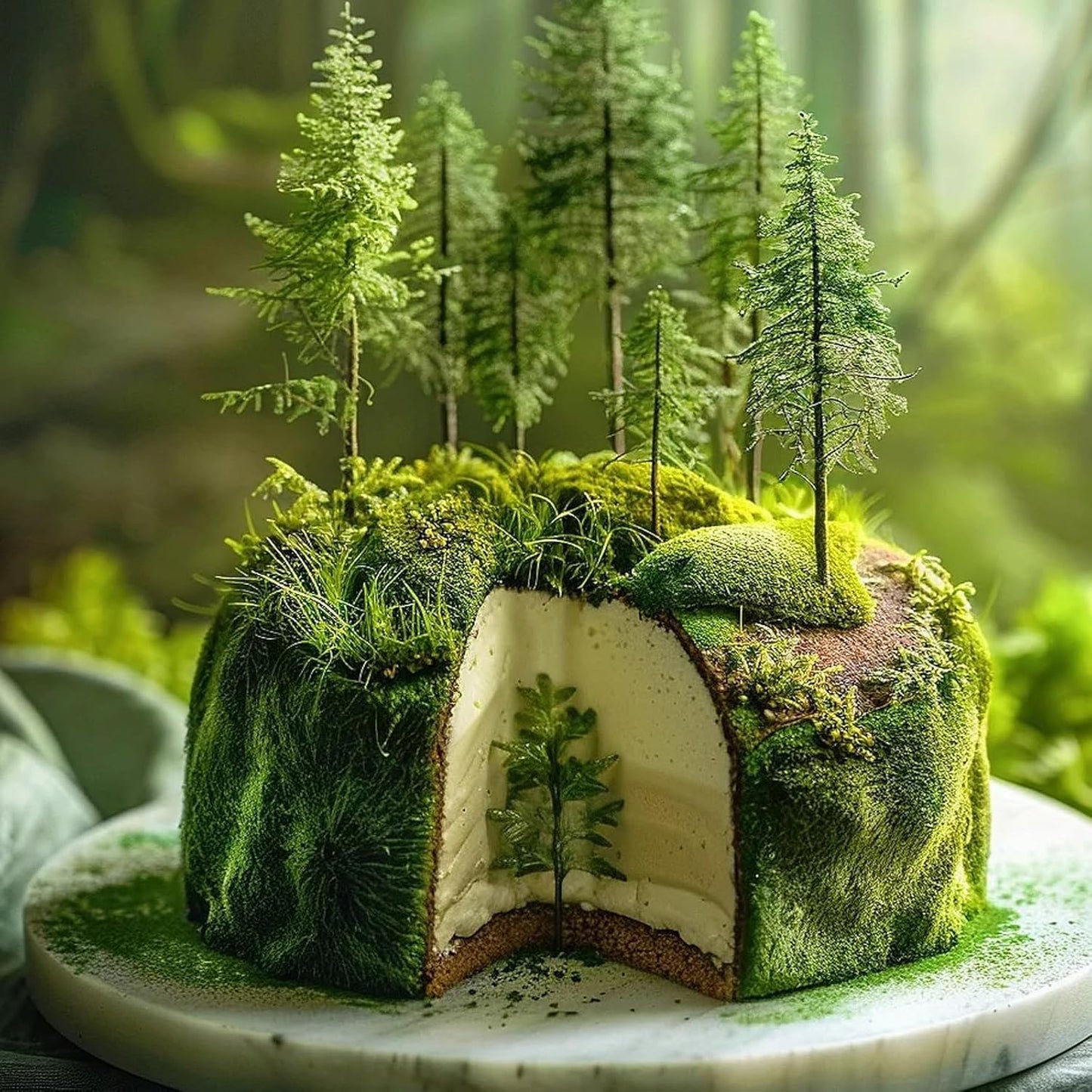 4 Pcs Fern Leaf Cake Decoration Fondant Molds, Multi-Size Leaf Silicone Molds for Baking Cookies, Candies, Chocolate, Dough, Gum, Flower Paste, DIY Resin Clay Plaster Pendant Crafts Reusable