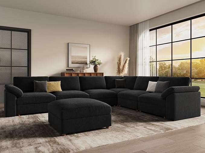 EASE MOOSE Oversized Sectional Modular Sofa, Large U Shape Sectional Couch Wide - Image 2