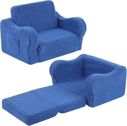 MOMCAYWEX Kids Sofa, 2-in-1 Flip-Out Foam Couch by MOMCAYWEX