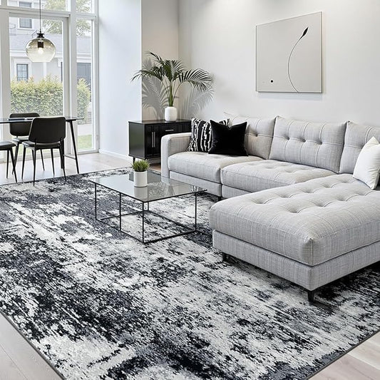RELEANY Washable Area Rugs 7x10 Non-Slip Modern Abstract Soft by RELEANY