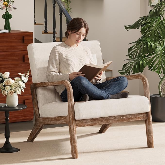 ELUCHANG Mid-Century Modern Chair, Accent Chair - Image 3