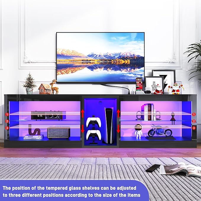 71in Large LED TV Stands W/Power Outlet - Image 8