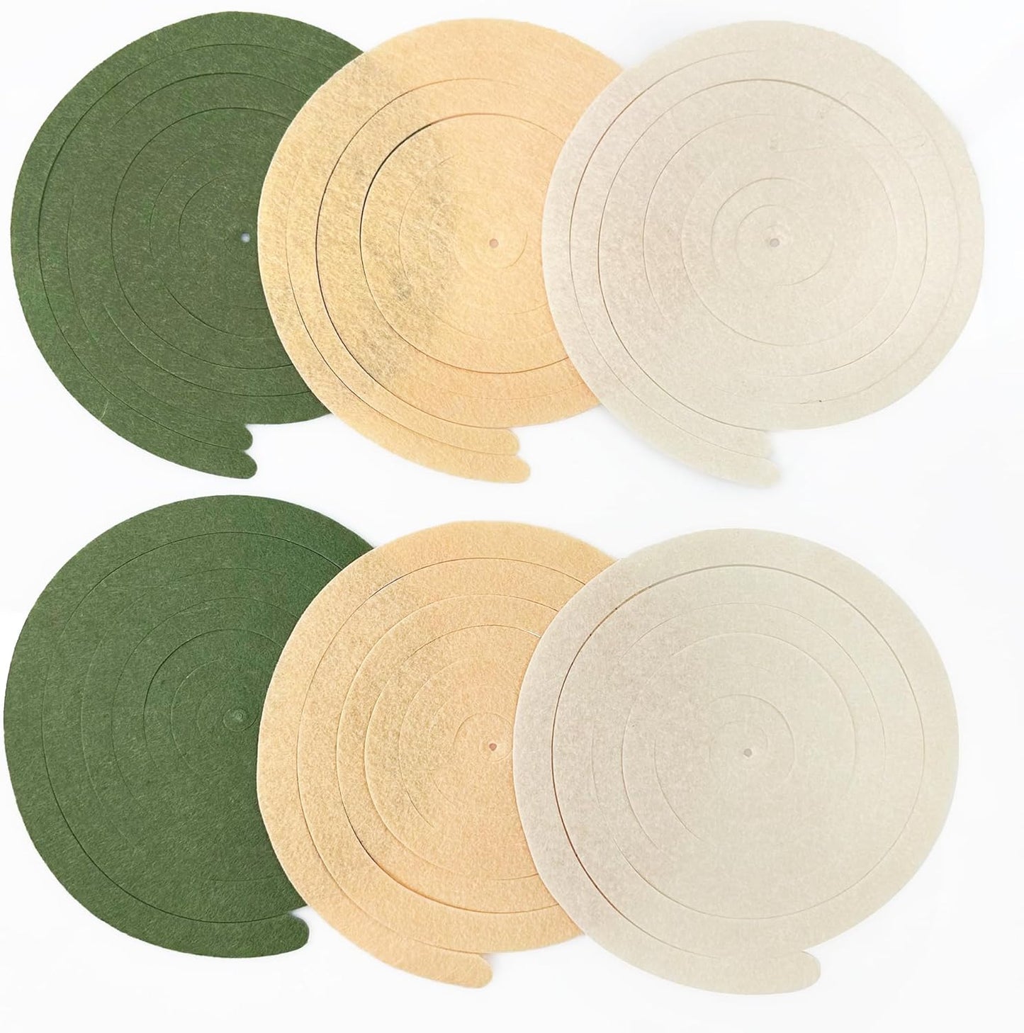 36Pcs Sage Green Hanging Swirl Decoration Olive Green Tan Brown Cream Neutral Felt Swirl Streamer Spiral Ceiling Garland for Greenery Safari Jungle Woodland Birthday Baby Shower Wedding Party Supplies