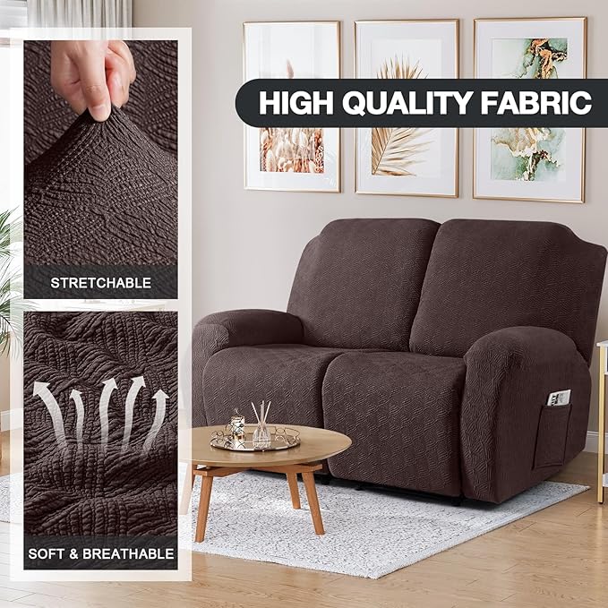 Timeles Recliner Covers Extra Wide Recliner Loveseat Covers Oversized Reclining - Image 2