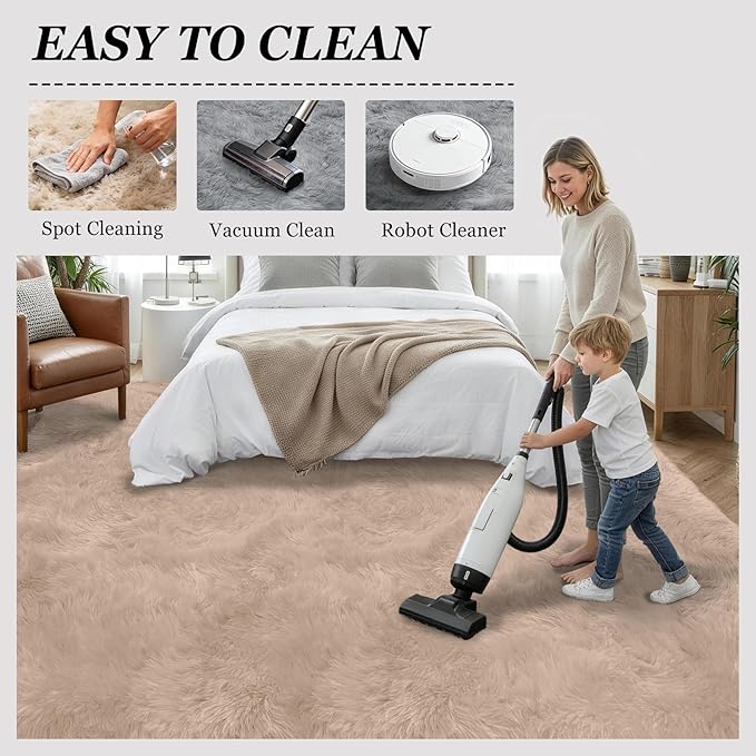 Fluffy 4x6 Area Rugs for Living Room Bedroom: Ultra Soft Shag Rug Non-Slip - Image 8