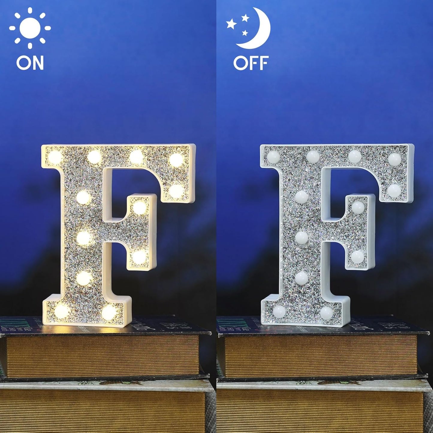 NW LIGHT Marquee Light Signs for Prom, Events, or Engagement Party Decor, Featuring Alphabet & Number Lighted Letters, Letter F