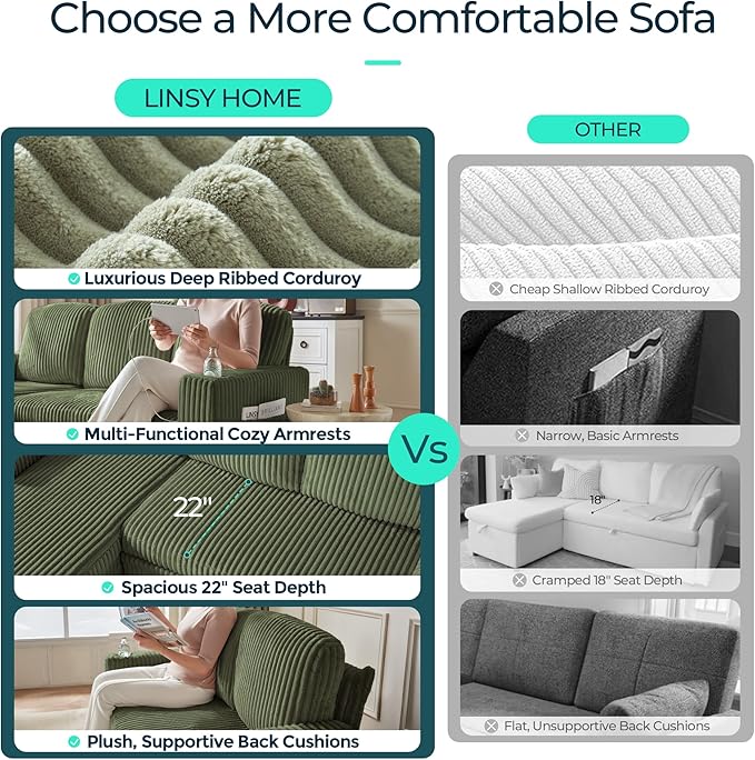 LINSY HOME Sectional Sleeper Sofa - Image 6