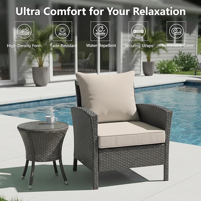 24x24 Inch Outdoor Chair Cushion - Image 2