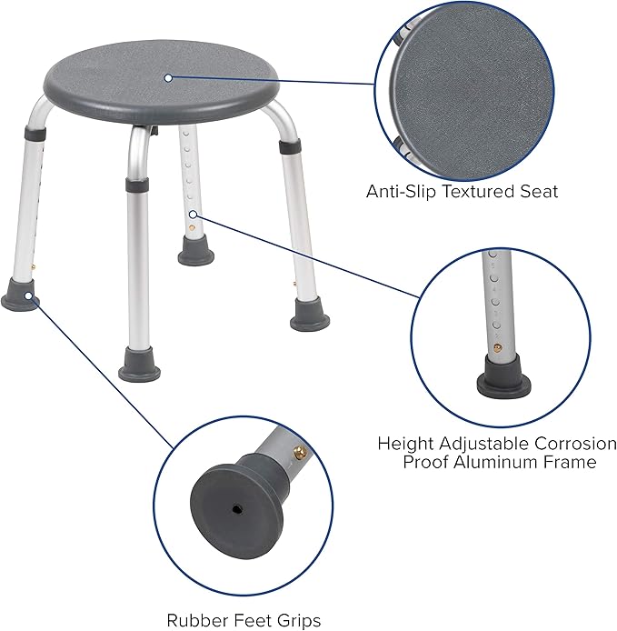 Flash Furniture Hercules Series Aluminum Bath and Shower Chair - Image 3