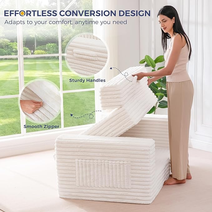 MAXYOYO Convertible Sofa Bed, 2 in 1 Folding Couch Bed - Image 9