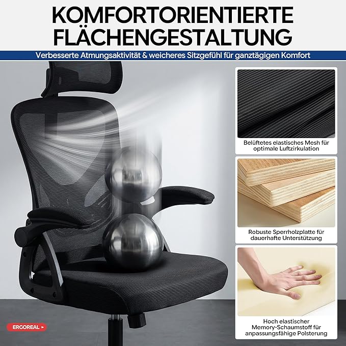 Ergonomic Office Chair, Mesh Desk Chair - Image 6