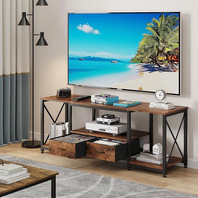 GYIIYUO TV Stand with Fabric Drawer - Image 6