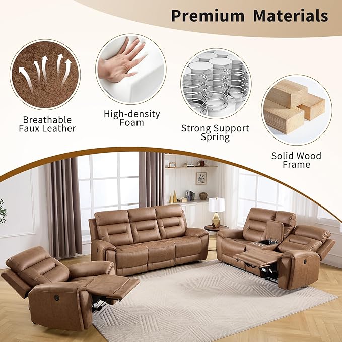 ANJ Power Reclining Loveseat Sofa - Image 7