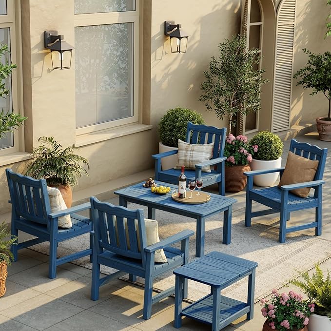 Stoog All-Weather Patio Chairs Set of 2, Heavy Duty Outdoor Chairs - Image 2