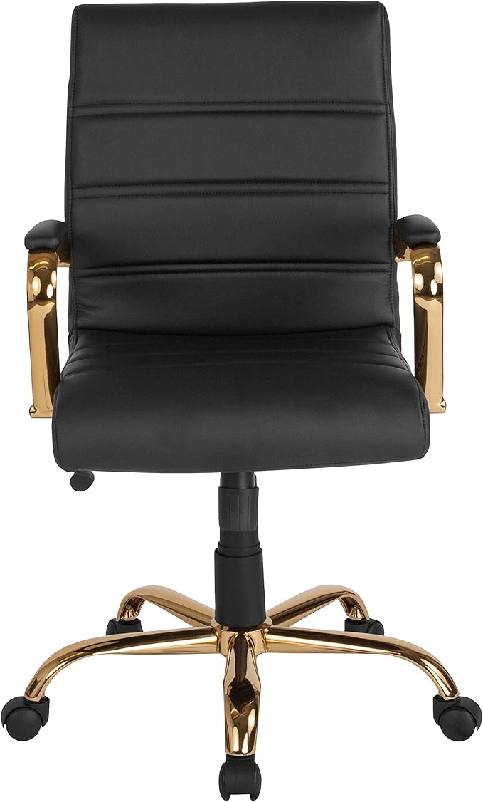 Flash Furniture Whitney Mid-Back Swivel LeatherSoft Desk Chair - Image 14