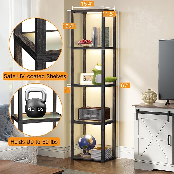 OUTON 67" Glass Display Shelf - Image 2