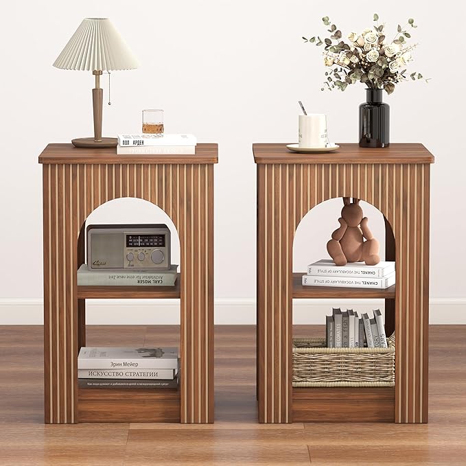 weselon End Table Set of 2, Mid-Century Modern Side Table - Image 8