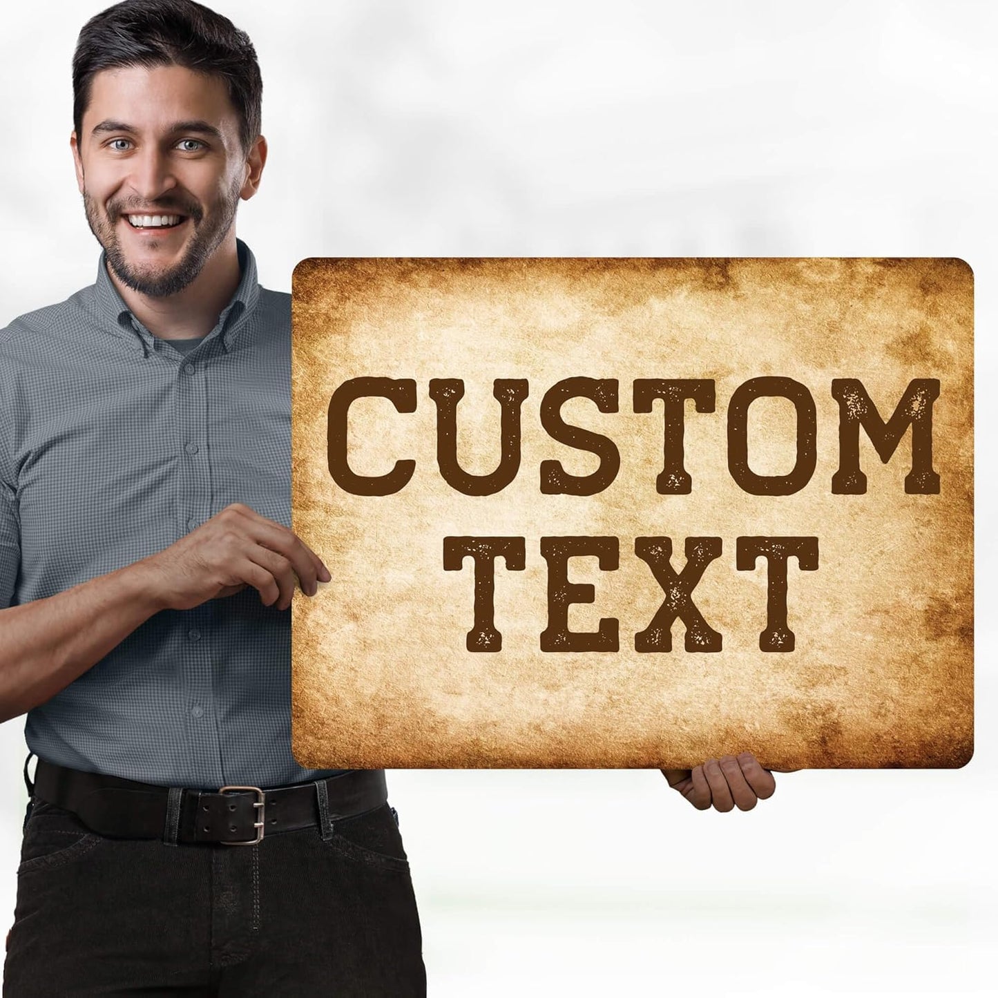 Custom Sign, Custom Street Sign, 11 Font Colors, 13 Font Styles, 4 Hole Options, 22 Sizes, 18x24 Inches, Rust Free DiBound, Fade Resistant, Made in USA by My Sign Center (Vintage)