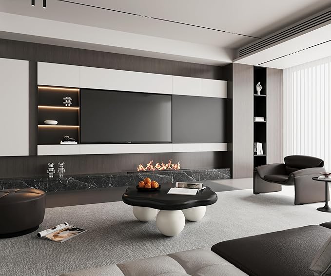 35.03" Cloud Coffee Table for Living Room Unique Coffee Table Modern Low Coffee - Image 8