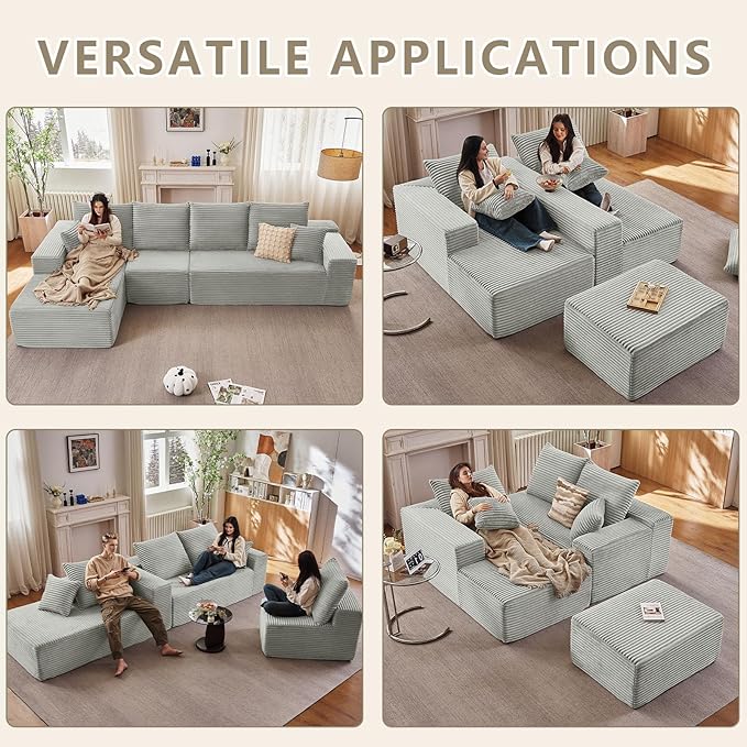 135" Cloud Sectional Couch - Image 3