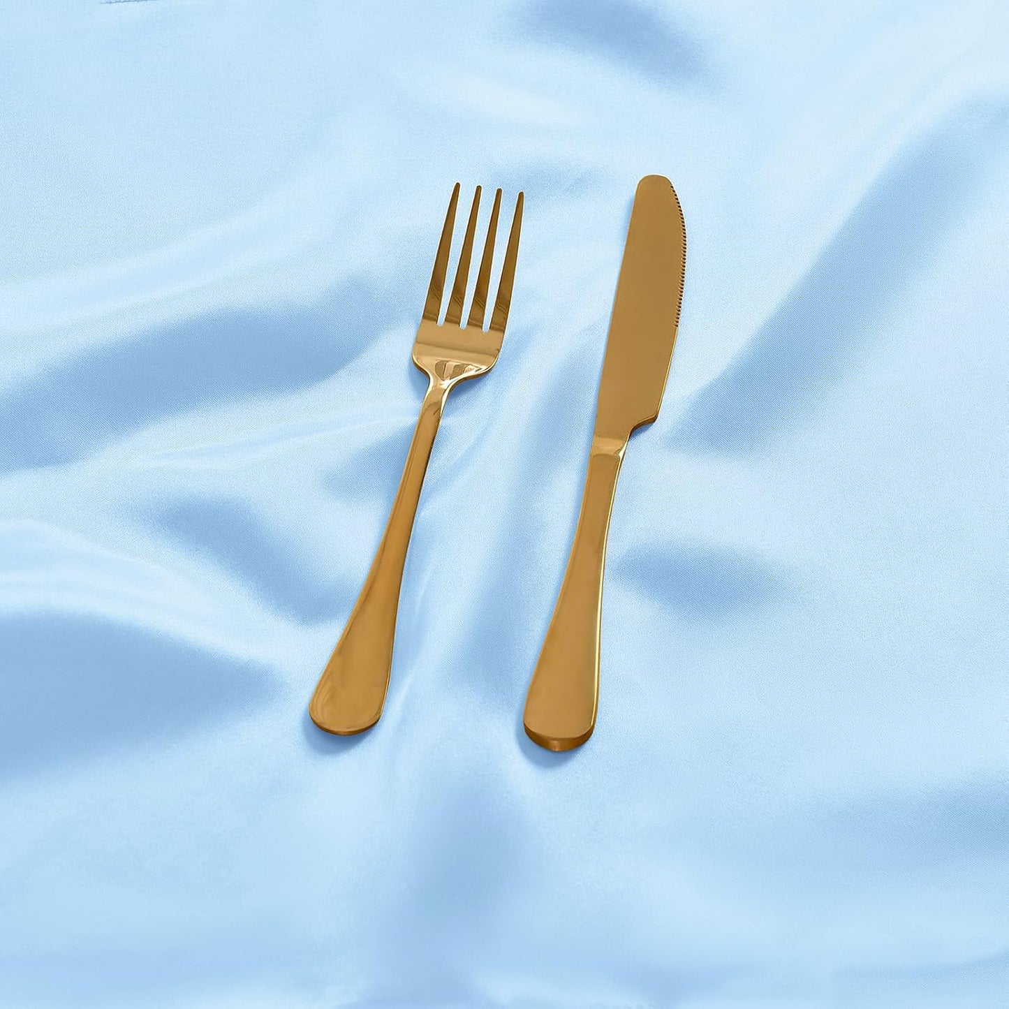 50 Pieces Light Blue Satin Napkins, 17" x 17" Square Table Napkins, Silky Soft Smooth Washable Napkins for Restaurant, Weddings, Dinner, Party Decoration