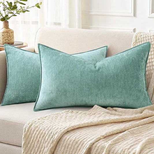 decorUhome Summer Couch Throw Pillow Covers 12x20 Set of 2, Decorative Soft by decorUhome