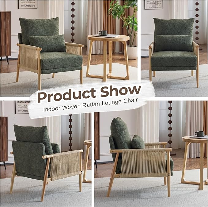 Karl home Cozy Chenille Accent Chair - Image 5