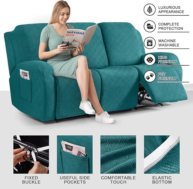 Timeles Recliner Covers for 3 Seater Reclining Couch Covers Sofa Slipcover - Image 3