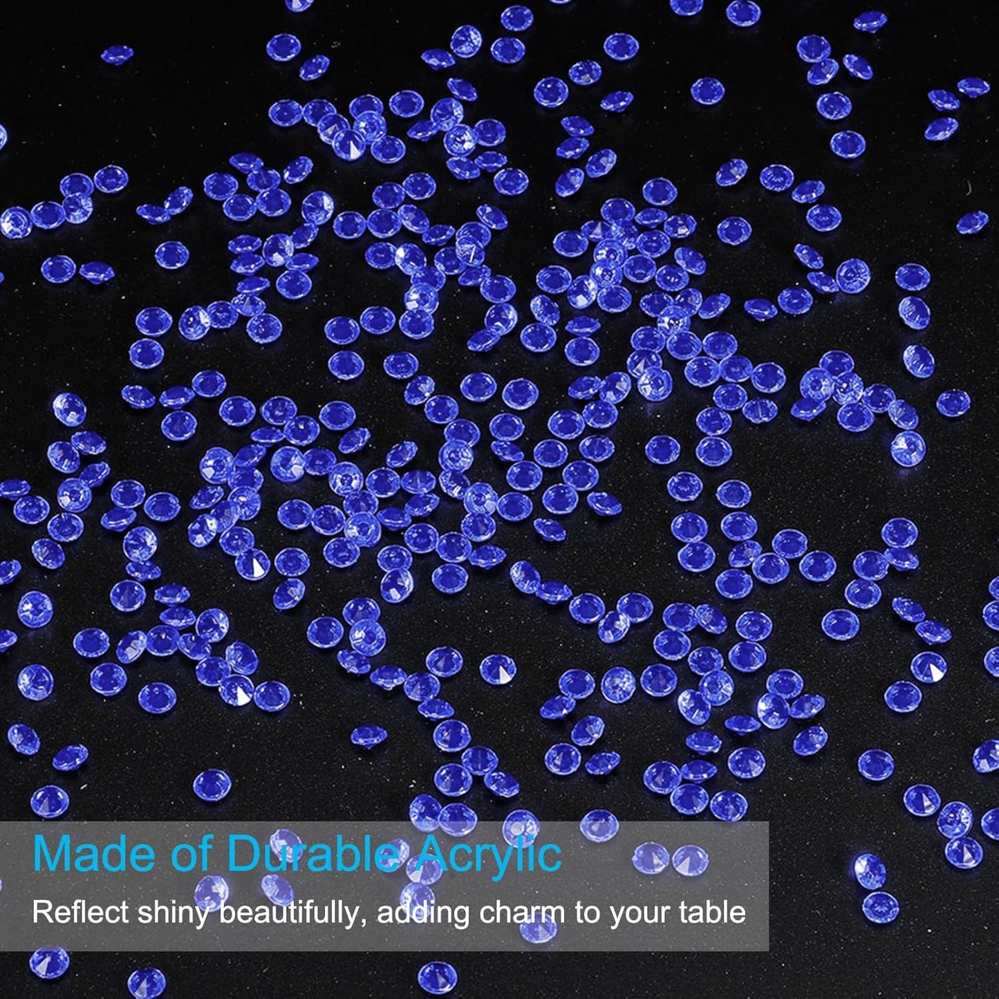PATIKIL 10000 Pcs Wedding Table Scatter Confetti Crystals 4.5 mm Acrylic Diamonds Vase Fillers Gems for Table Centerpiece Decorations Party Vase Beads, Sapphire Blue
