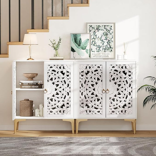 JOINICE Accent Cabinet with Doors, Sideboard Buffet Cabinet with Storage by Joinice