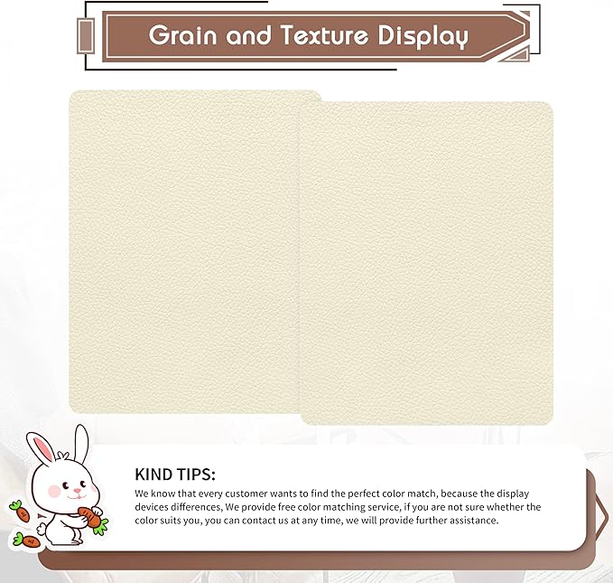 KING MOUNTAIN Leather Repair Patch, 2 Packs 9 x 11 Inches self Adhesive Leather - Image 2