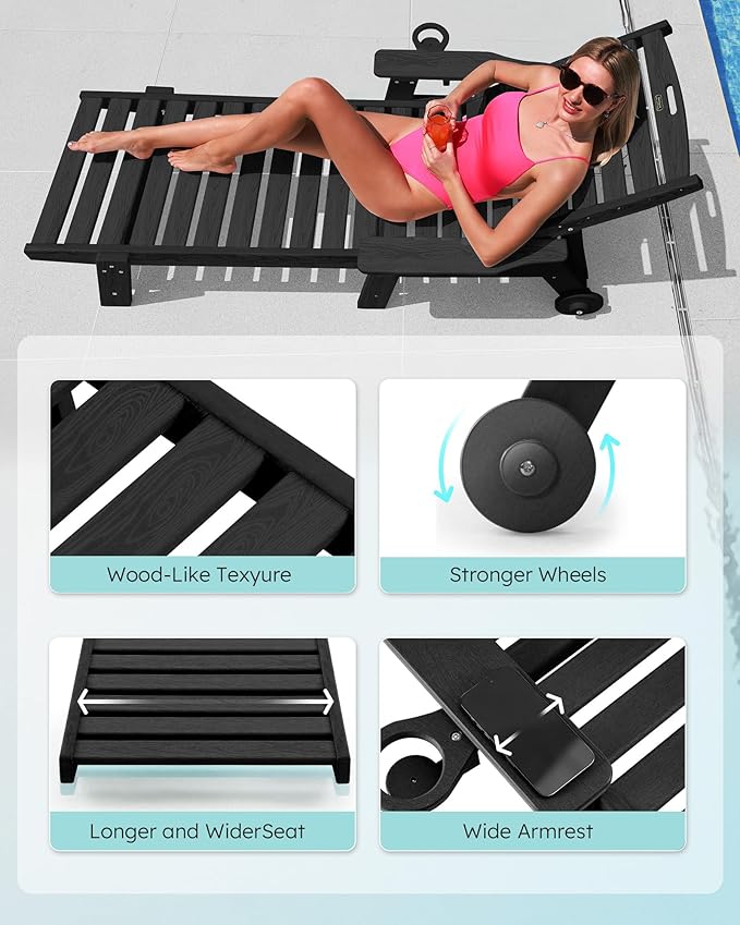 Patio Chaise Lounge Chair Outdoor - Image 5