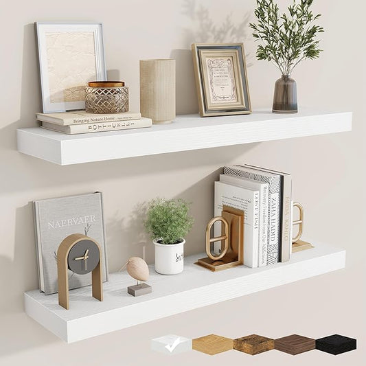 fuqing Floating Shelves for Wall, Wall Mounted Wood Floating Shelf by Fuqing