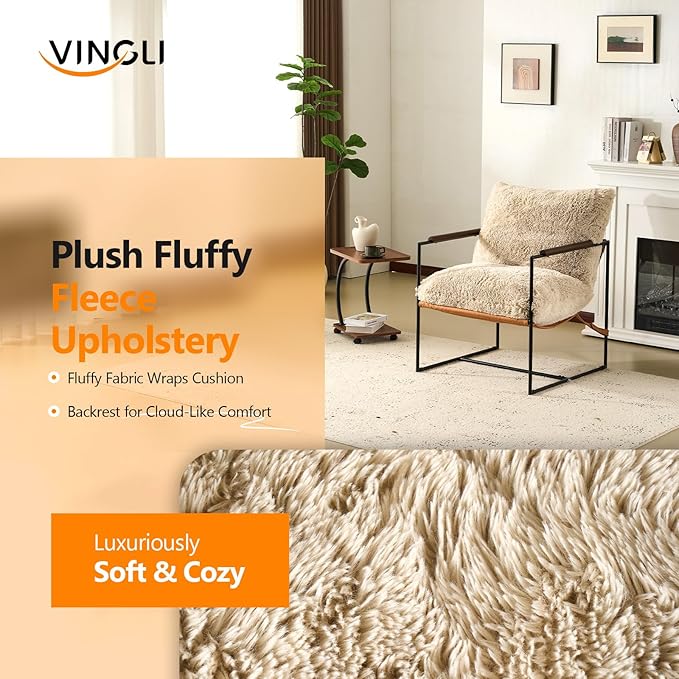 VINGLI 28" Cute Reading Armchair - Image 4
