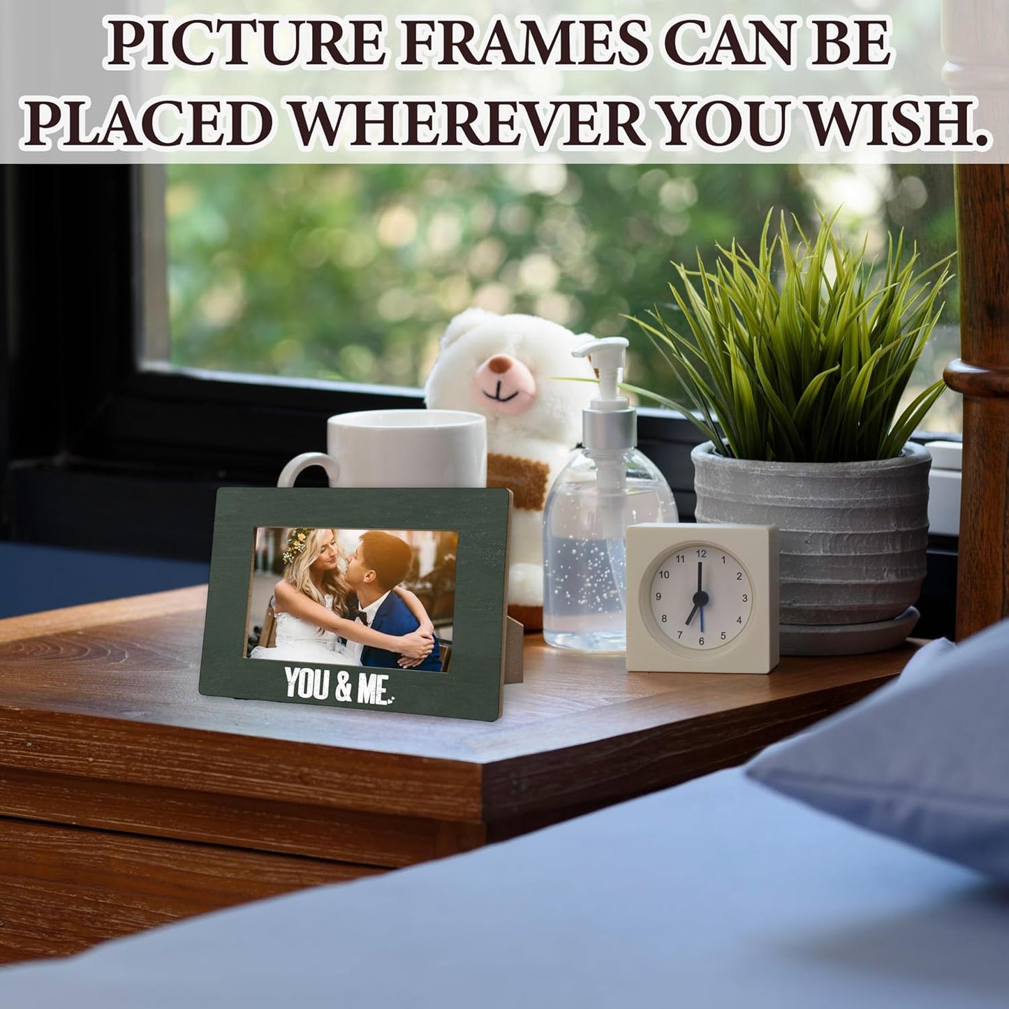 Couple Picture Frames, You & Me Photo Frame Gifts For Valentine Anniversary Birthday Engagement Wedding, Romantic Love Picture Frame Gifts For Couples Boyfriend Girlfriend Newlywed -07