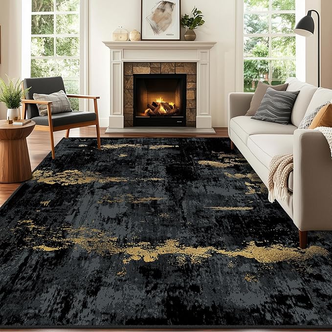 RELEANY Washable Area Rugs 8'x10' Non-Slip Modern Abstract Soft - Image 8
