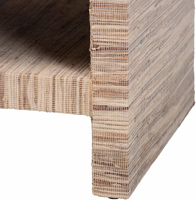 Bali & pari Callan Bohemian Woven Natural Grasscloth 1-Drawer Nightstand - Image 9