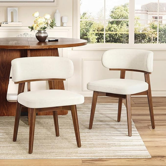 Dining Chairs Set of 2, Modern Upholstered Dining Chairs, Wooden Kitchen Chairs by GRUSIGN