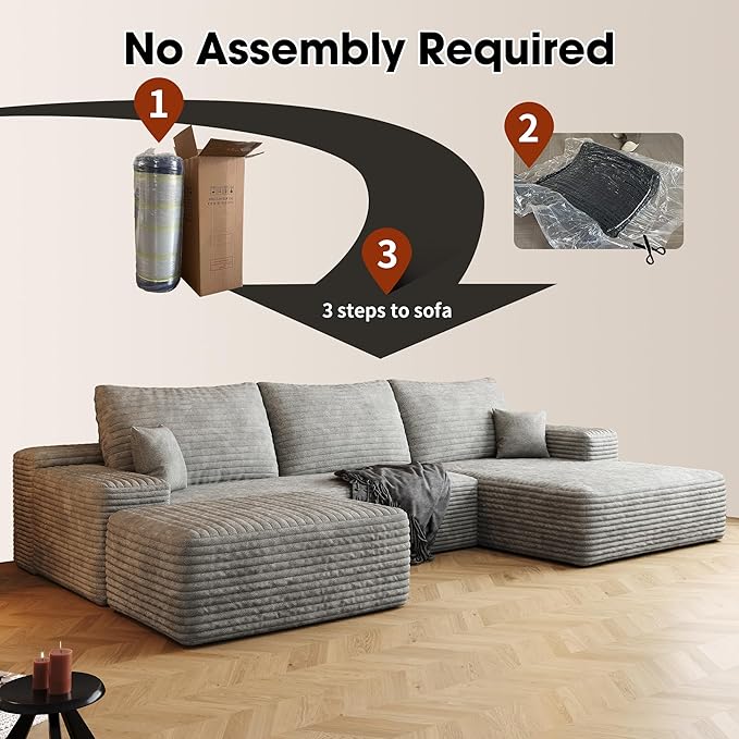 AUGOP 108" Sectional Couches for Living Room Modern Modular Sofa - Image 6
